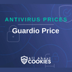 A blue background with images of locks and shields and the text "Guardio Price"