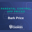 A blue background with images of locks and shields and the text "Bark Price"