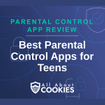 A blue background with images of locks and shields and the text "Best Parental Control Apps for Teens"