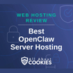 A blue background with locks and the text "Best OpenClaw Server Hosting"