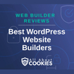 A blue background with locks and the text "Best WordPress Website Builders"