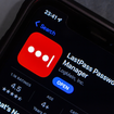 Close up of the LastPass app on the Apple Store.