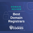 A blue background with locks and the text "Best Domain Registrars"