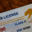 Close up of California driver's license.