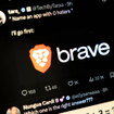 A closeup of social thread discussing Brave Browser