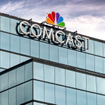 Comcast building with their logo on it.