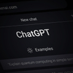 Webpage of ChatGPT on a smartphone.
