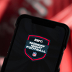 Closeup of a smartphone screen displaying ESPN Monday Night Football logo