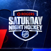 Rogers Saturday Night Hockey emblem on TV