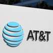 AT&T logo on the side of a building.