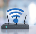 A router with Wi-Fi.