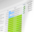 A torrent client in the process of downloading multiple files. 