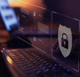 internet security concept, firewall and data protection