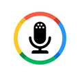 vector illustration concept of a Google microphone icon