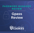 A blue background with images of locks and shields and the text &quot;Gpass Review&quot;