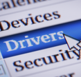 Image of selecting the drivers prompt on a computer screen with mouse cursor
