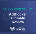 A blue background with images of locks and shields and the text &quot;AdBlocker Ultimate&quot;