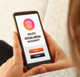 Woman deleting social media account