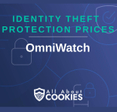 A blue background with images of locks and shields and the text &quot;Identity theft protection prices: OmniWatch&quot;