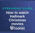 A blue background with images of locks and shields and the text &quot;Streaming Guide: How to watch Hallmark Christmas movies&quot;