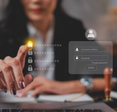 A woman selecting a password concept of multiple passwords for automatic login
