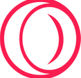 Opera GX red logo on white background