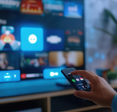Streaming concept selecting a show from Hulu