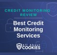 A blue background with images of locks and shields and the text &quot;Best Credit Monitoring Services&quot;