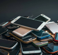 Pile of confiscated cell phones