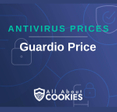 A blue background with images of locks and shields and the text &quot;Guardio Price&quot;