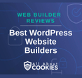A blue background with locks and the text "Best WordPress Website Builders"