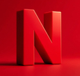 A red background with the big red N to represent Netflix logo