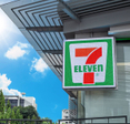 7-Eleven franchise logo sign on building