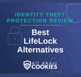 A blue background with locks and the text "Best LifeLock Alternatives"