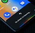 Picture of Google Assistant prompting you to speak into the mic.