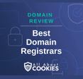 A blue background with locks and the text "Best Domain Registrars"