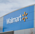 Entrance sign for Walmart.