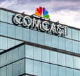 Comcast building with their logo on it.