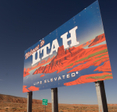 The welcome sign for Utah state.