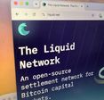 Liquid Network home page open on a browser.
