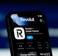 App Store page of the Revolut app is seen on a smartphone screen.