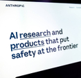 anthropic homepage displaying ai research and safety message