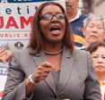 Letitia James at a September 2013 rally.