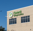 Quest Diagnostics logo on a building.