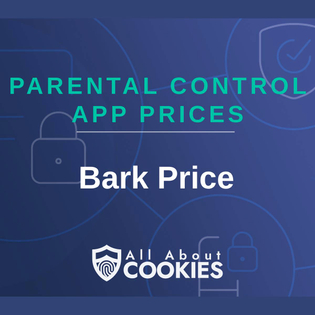 A blue background with images of locks and shields and the text "Bark Price"