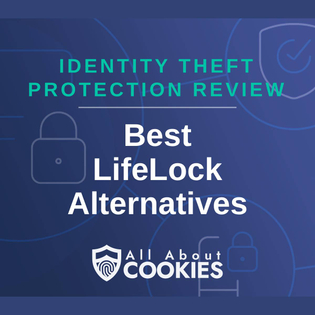 A blue background with locks and the text "Best LifeLock Alternatives"