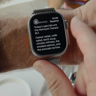 New Apple Watch showcasing Active Listening feature.