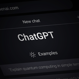 Webpage of ChatGPT on a smartphone.