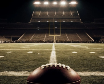 Football in a stadium