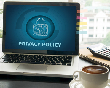 privacy policy on laptop screen
